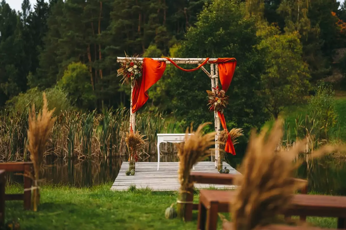 Svatba uprostřed přírody